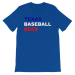 Load image into Gallery viewer, Texas Baseball and Beer Sports Unisex short sleeve t-shirt
