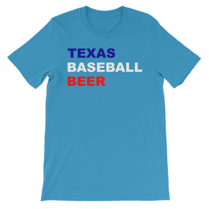 Texas Baseball and Beer Sports Unisex short sleeve t-shirt