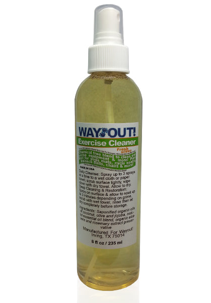 Wayout!  Exercise Cleaning Spray - 100% All-Natural with Essential Oils - Large 8 oz size