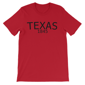 Texas established date 1845 Unisex short sleeve t-shirt