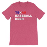 Load image into Gallery viewer, TEXAS BASEBALL  BEER Tee Unisex short sleeve t-shirt
