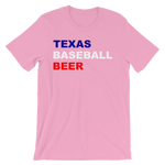 Load image into Gallery viewer, Texas Baseball and Beer Sports Unisex short sleeve t-shirt
