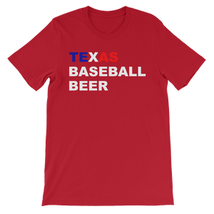 TEXAS BASEBALL  BEER Tee Unisex short sleeve t-shirt
