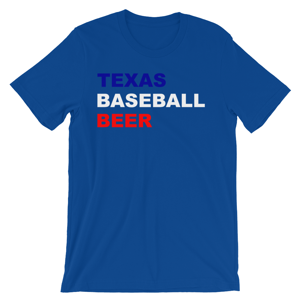 Texas Baseball and Beer Sports Unisex short sleeve t-shirt
