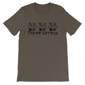 Three Kittens Cute Animal Unisex short sleeve t-shirt