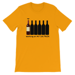 Load image into Gallery viewer, Working on my six pack - wine Unisex short sleeve t-shirt
